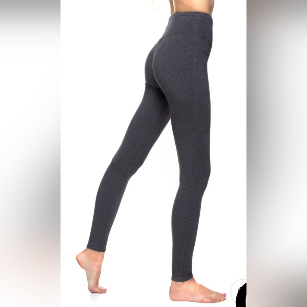 Bamboo high waist leggings in granite